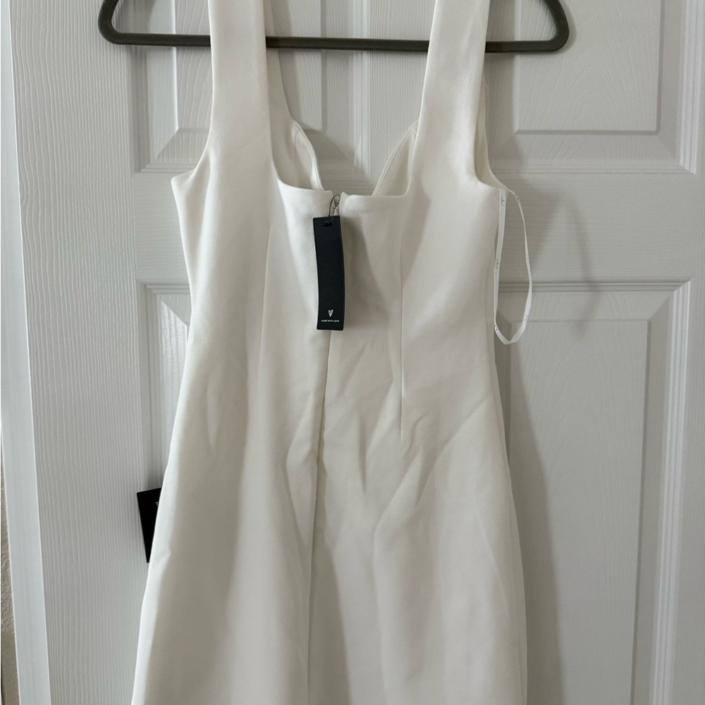 Lulu's flawless confidence white cut out bodycon mini dress small NEW - Picture 4 of 7